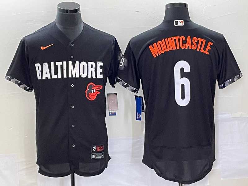 Men%27s Baltimore Orioles #6 Ryan Mountcastle Black 2023 City Connect Flex Base Stitched Jersey->baltimore orioles->MLB Jersey